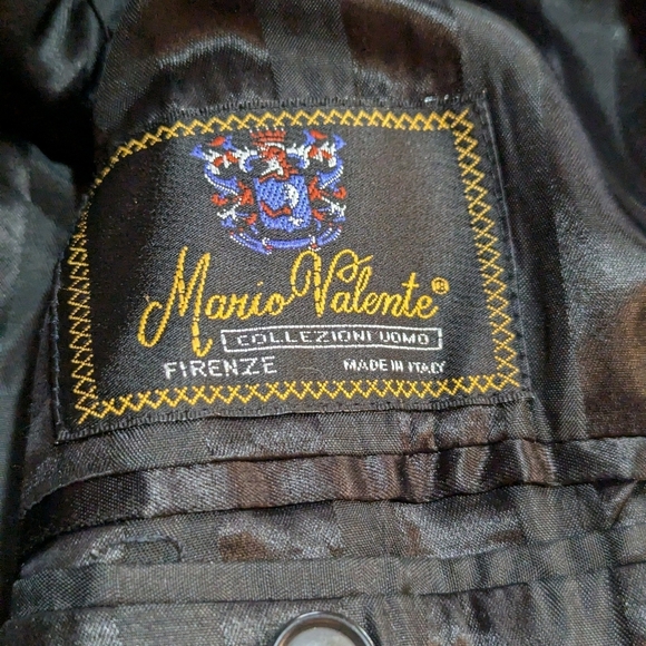 Mario Valente Merino Lambswool Coat 40 Charcoal Black Made In Italy Quiet Luxury - Picture 10 of 13